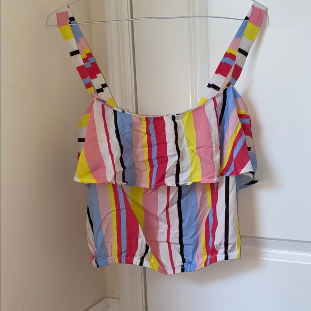 Bold Stripe Tank Top Size M NWT
